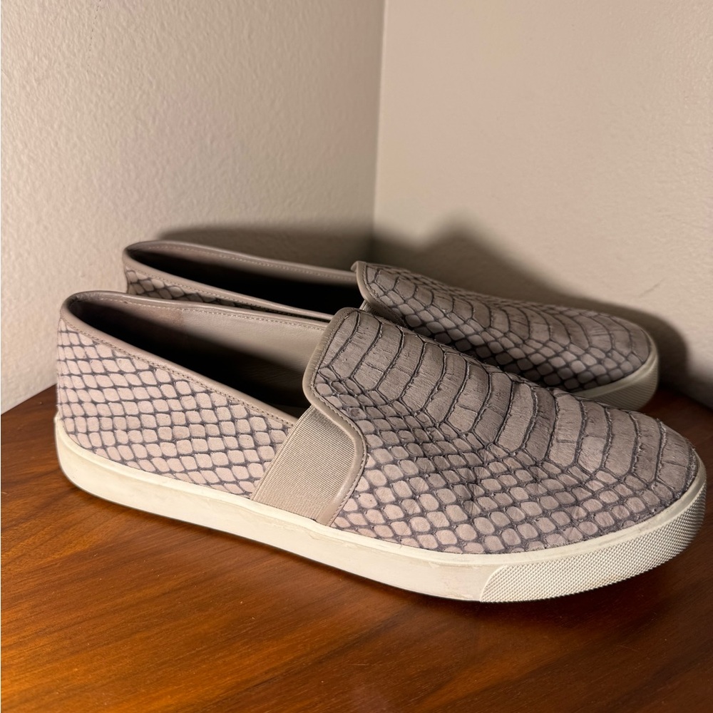 Vince Berlin Leather Python Snakeskin Sneakers Si… - image 3